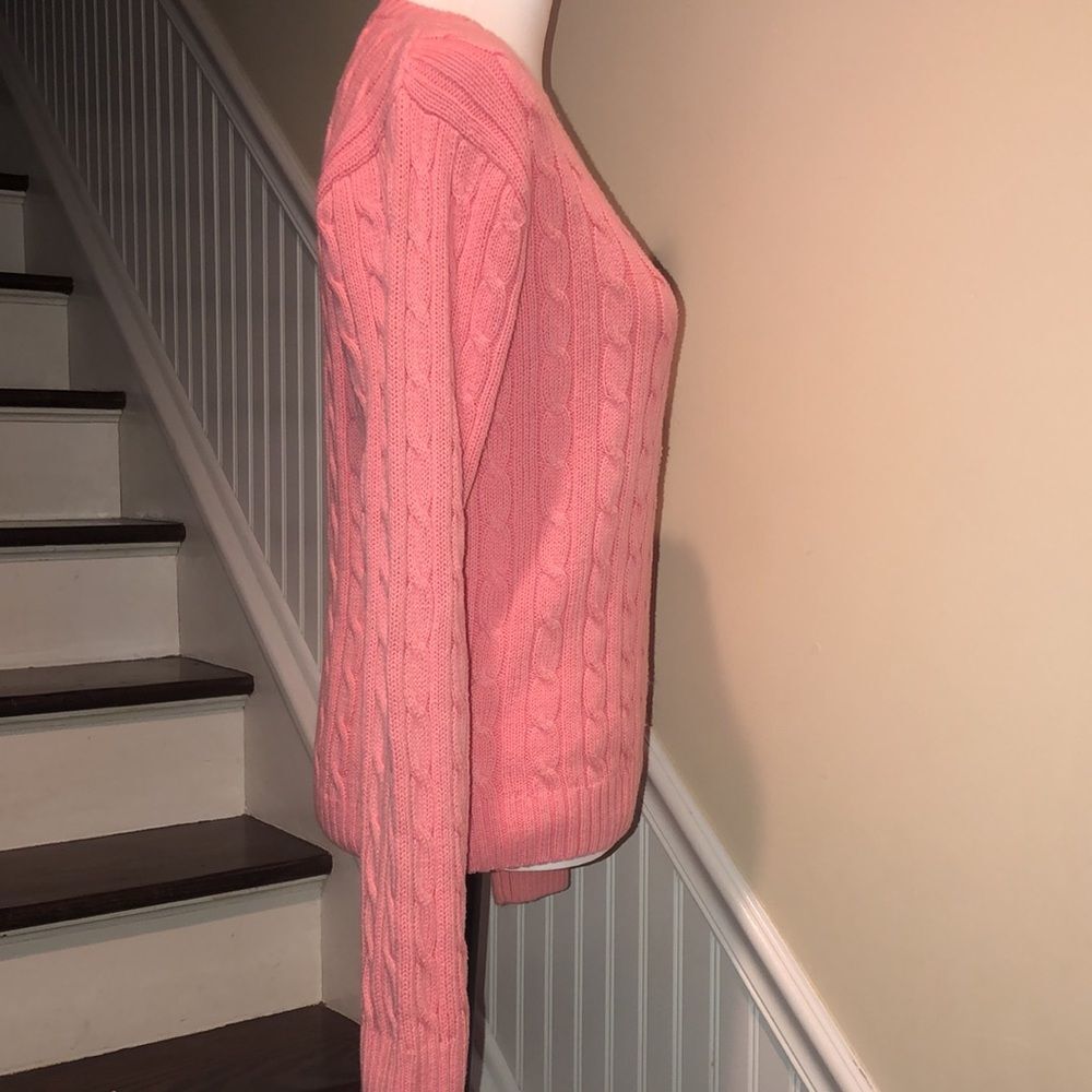 LILY PULITZER Women’s Pink Cable Knit Sweater Size S - Picture 7 of 9